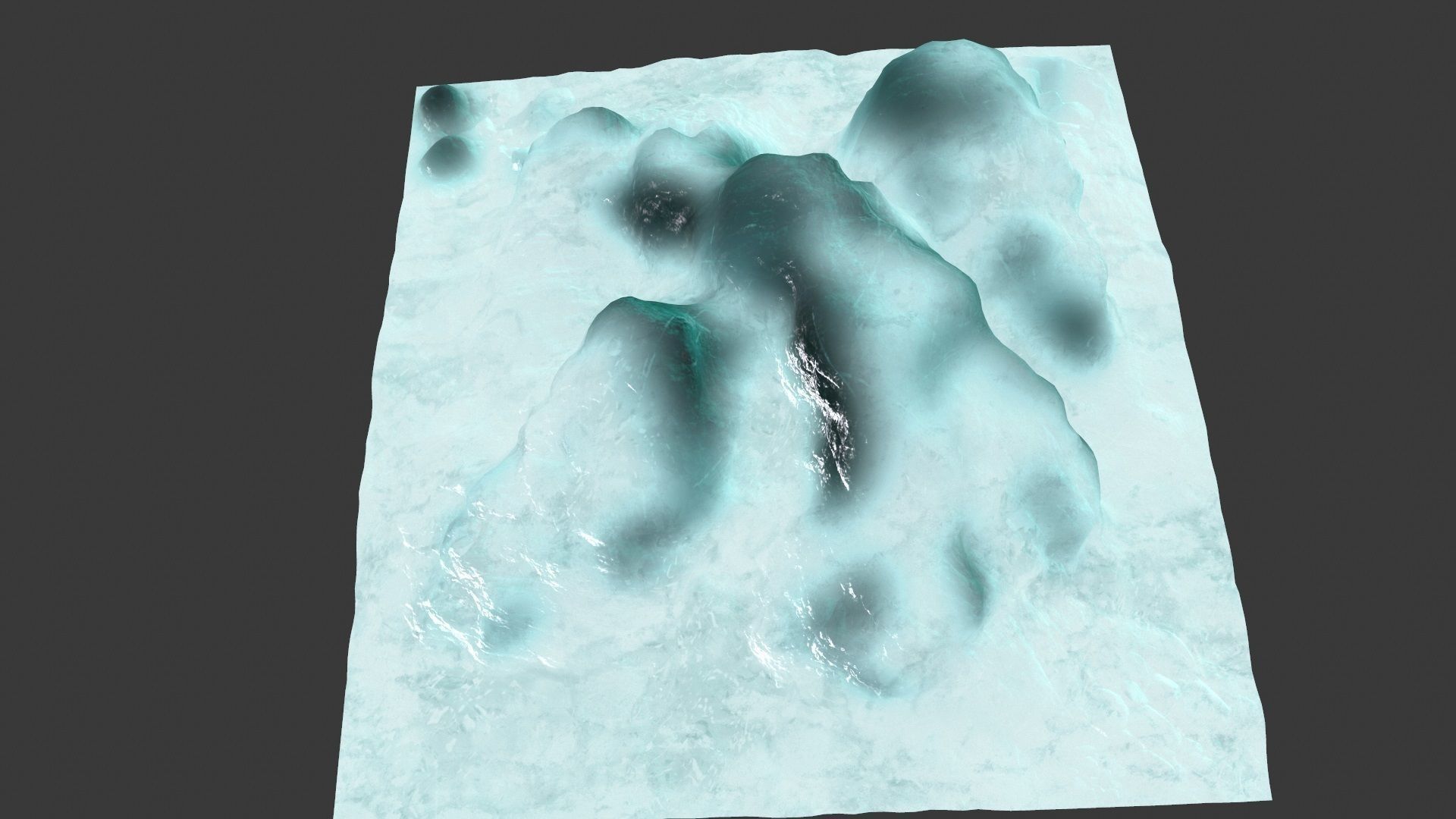 ice rock Low-poly 3D model_6