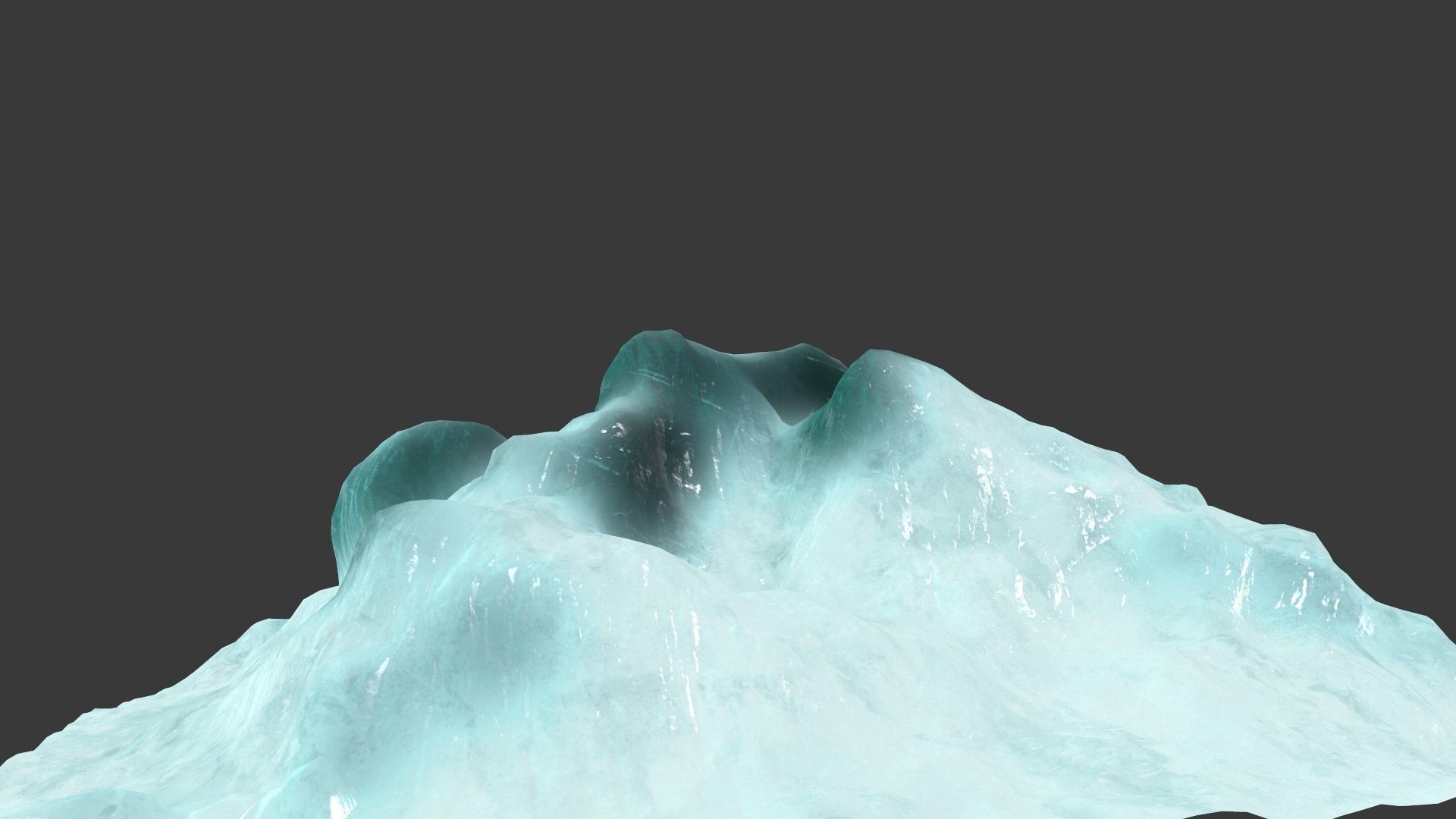 ice rock Low-poly 3D model_10