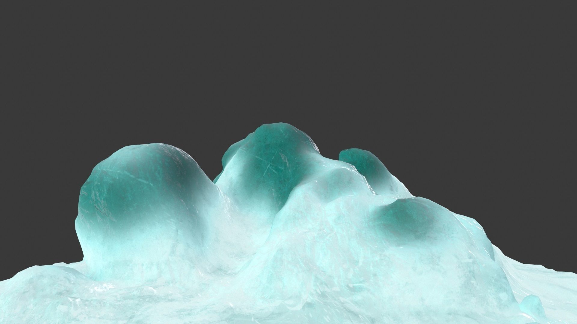 ice rock Low-poly 3D model_14
