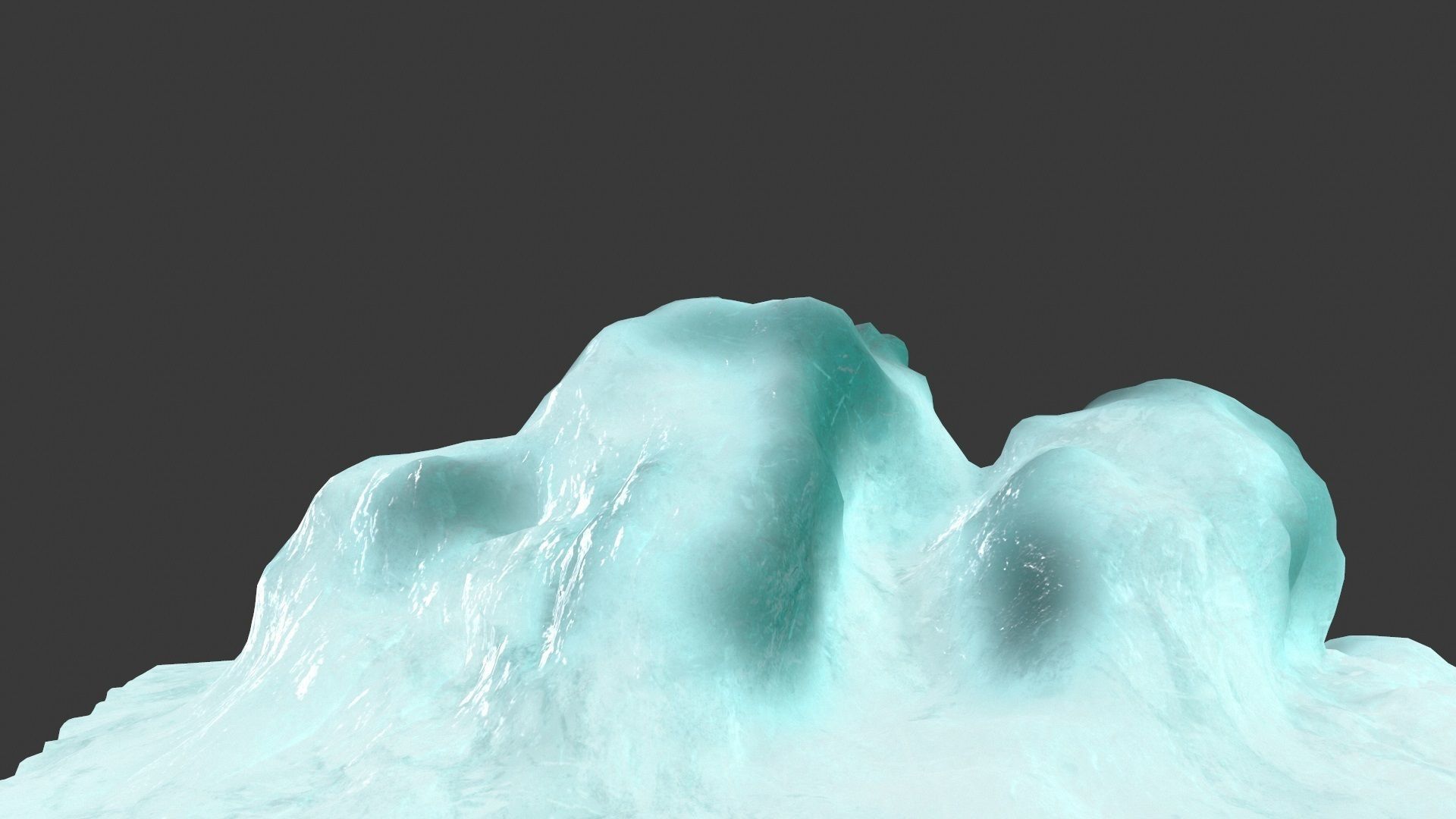 ice rock Low-poly 3D model_2