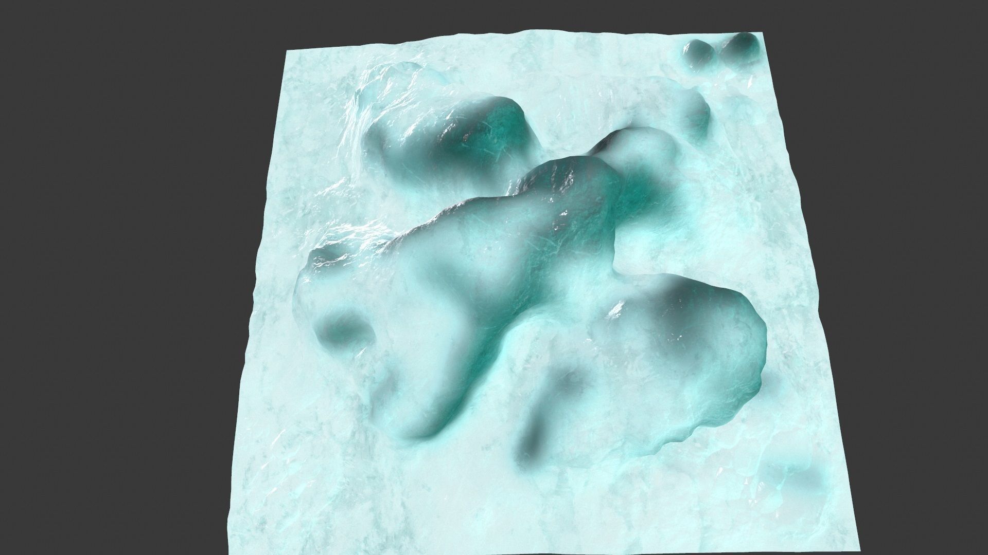 ice rock Low-poly 3D model_9