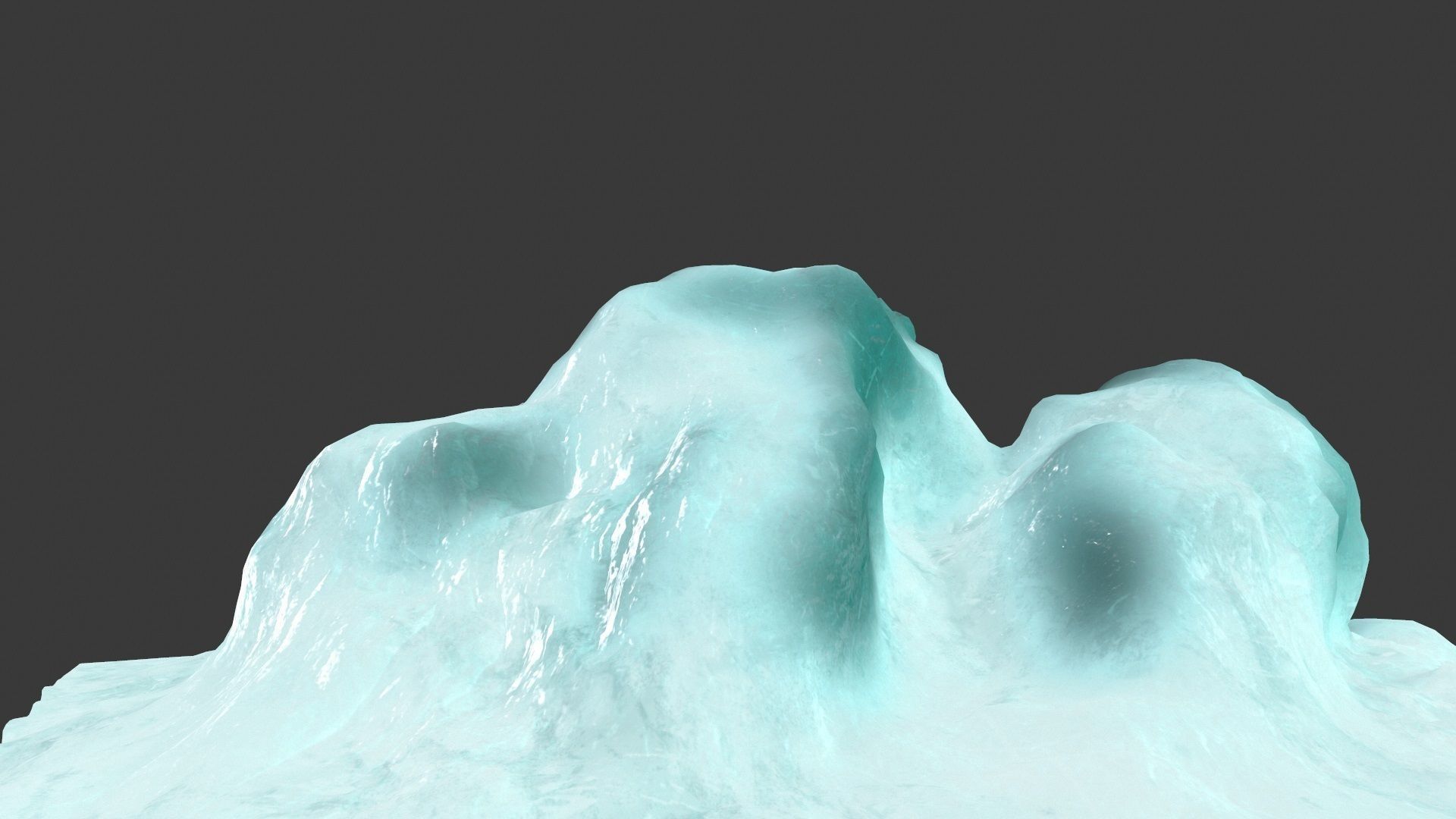 ice rock Low-poly 3D model_20