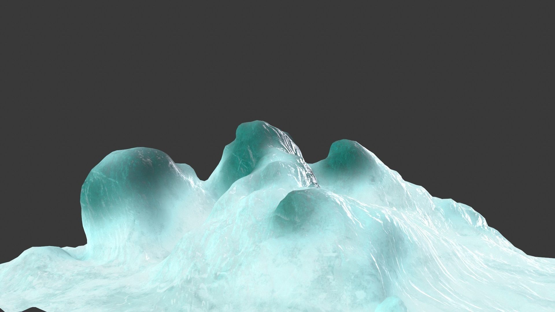 ice rock Low-poly 3D model_16