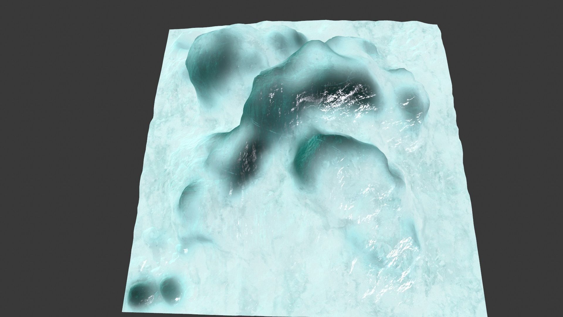 ice rock Low-poly 3D model_21