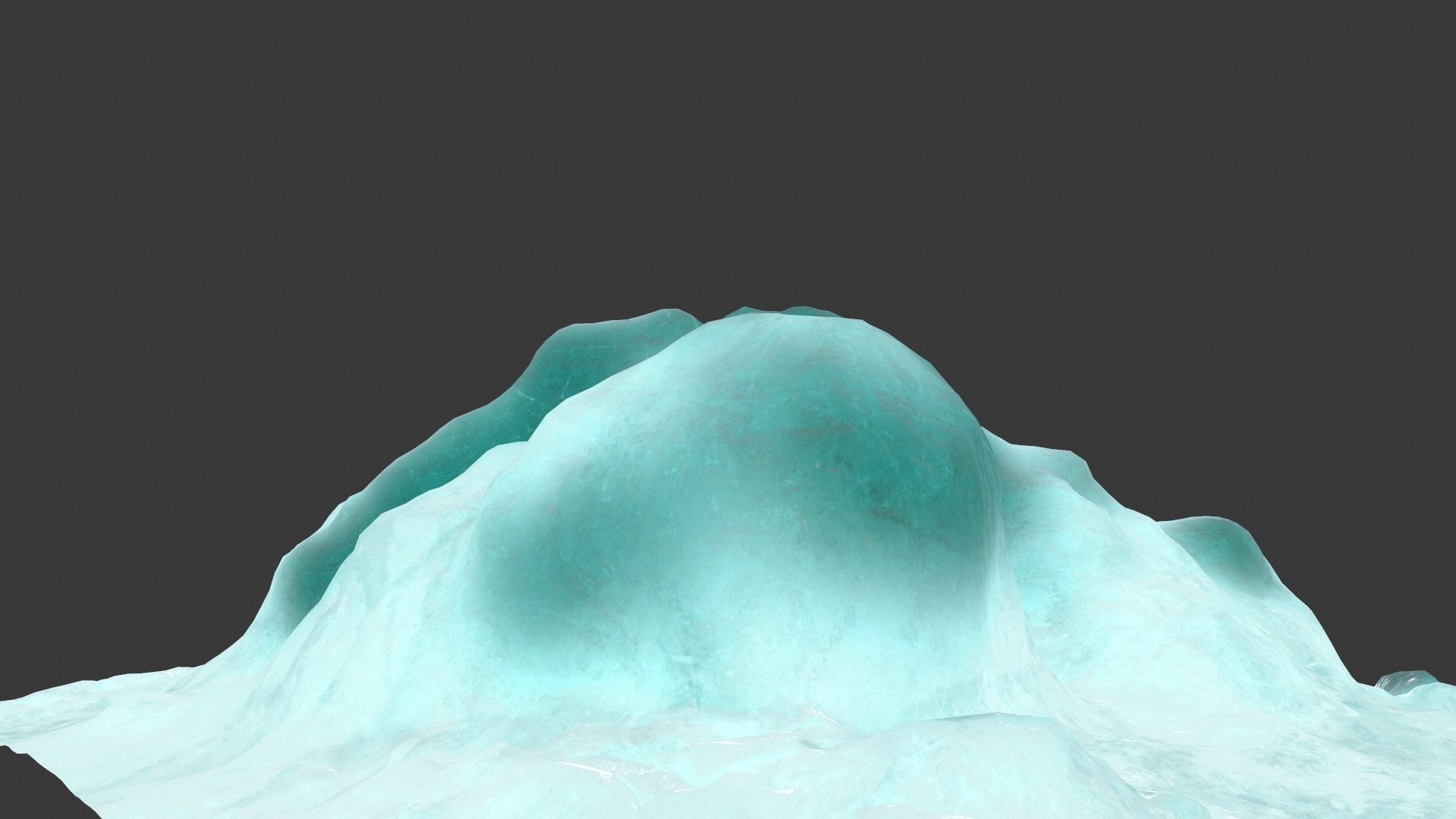 ice rock Low-poly 3D model_19