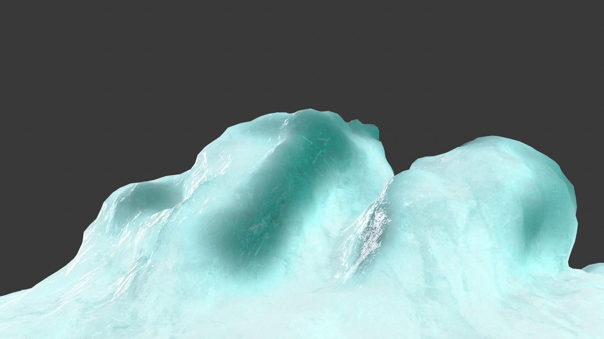 ice rock Low-poly 3D model_17