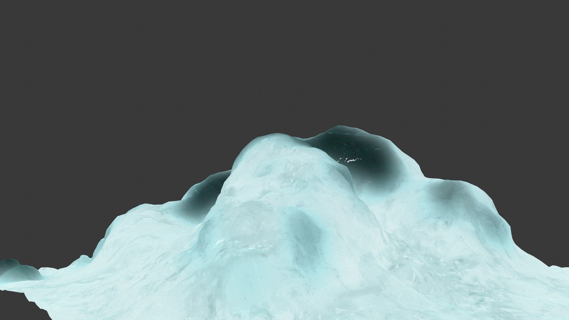 ice rock Low-poly 3D model_5