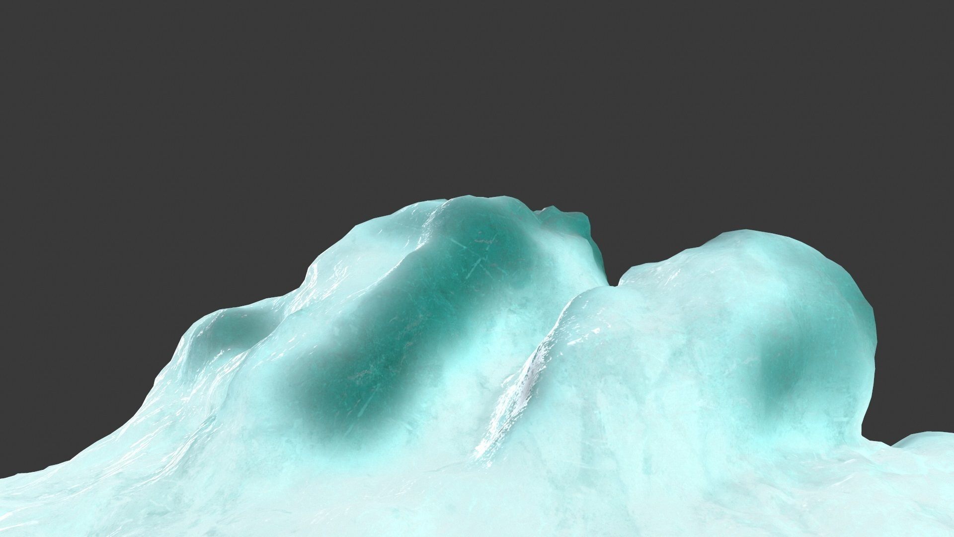 ice rock Low-poly 3D model_1