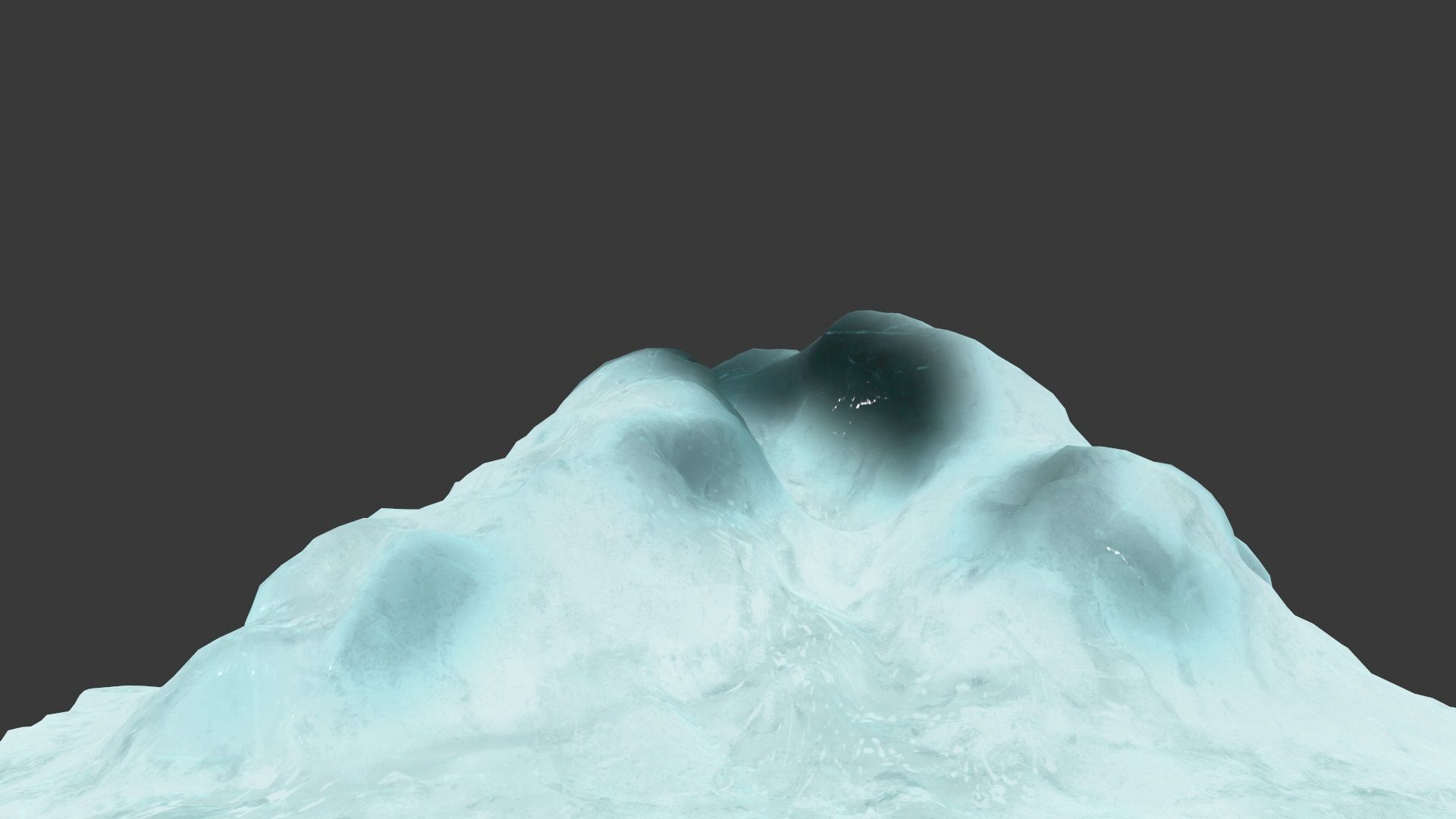 ice rock Low-poly 3D model_7