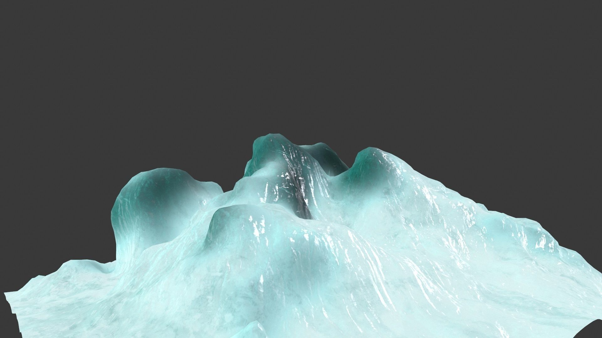 ice rock Low-poly 3D model_11