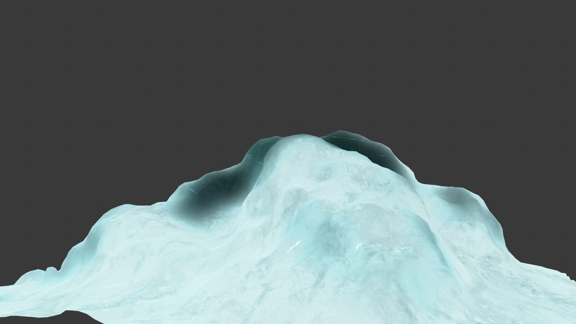 ice rock Low-poly 3D model_8