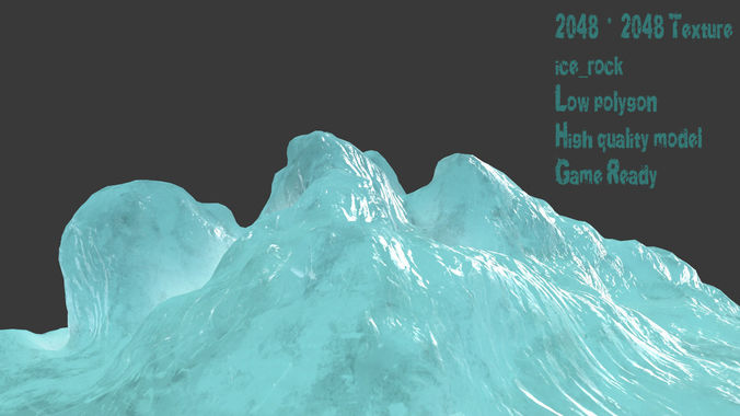 ice rock Low-poly 3D model