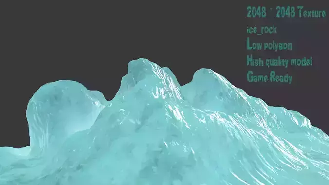 ice rock Low-poly 3D model