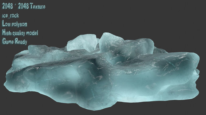 ice rocks Low-poly 3D model