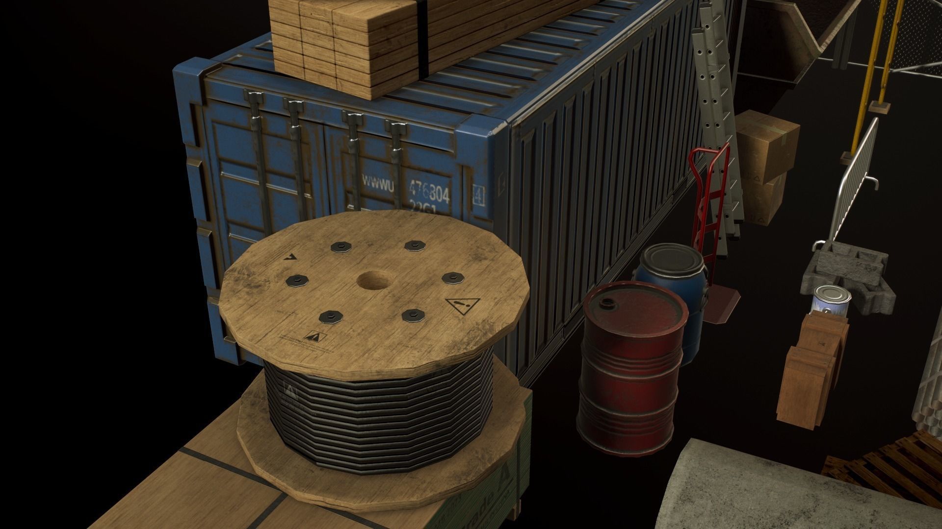 Construction Site Environment Assets - Low Poly Low-poly 3D model_6