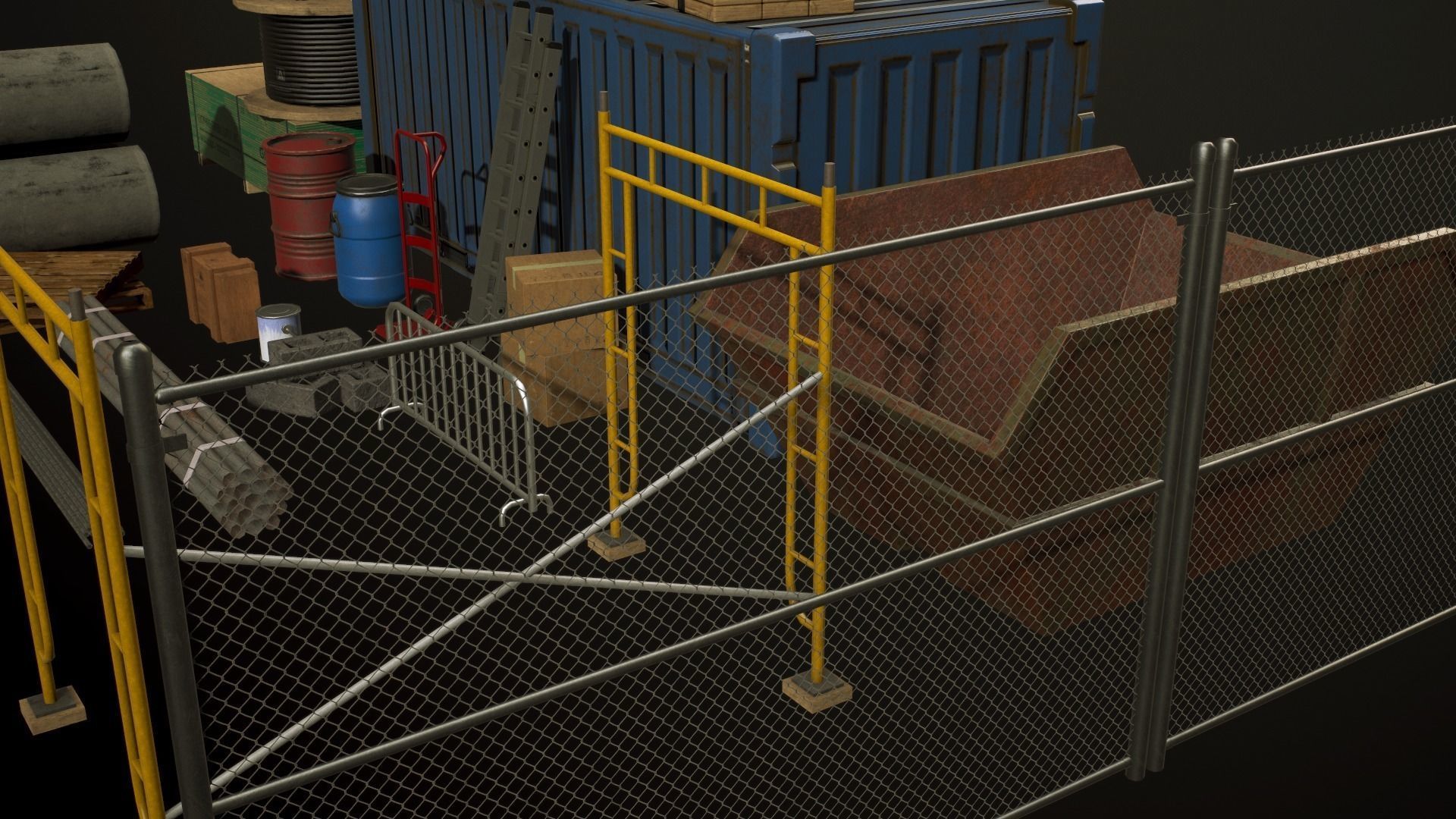 Construction Site Environment Assets - Low Poly Low-poly 3D model_5
