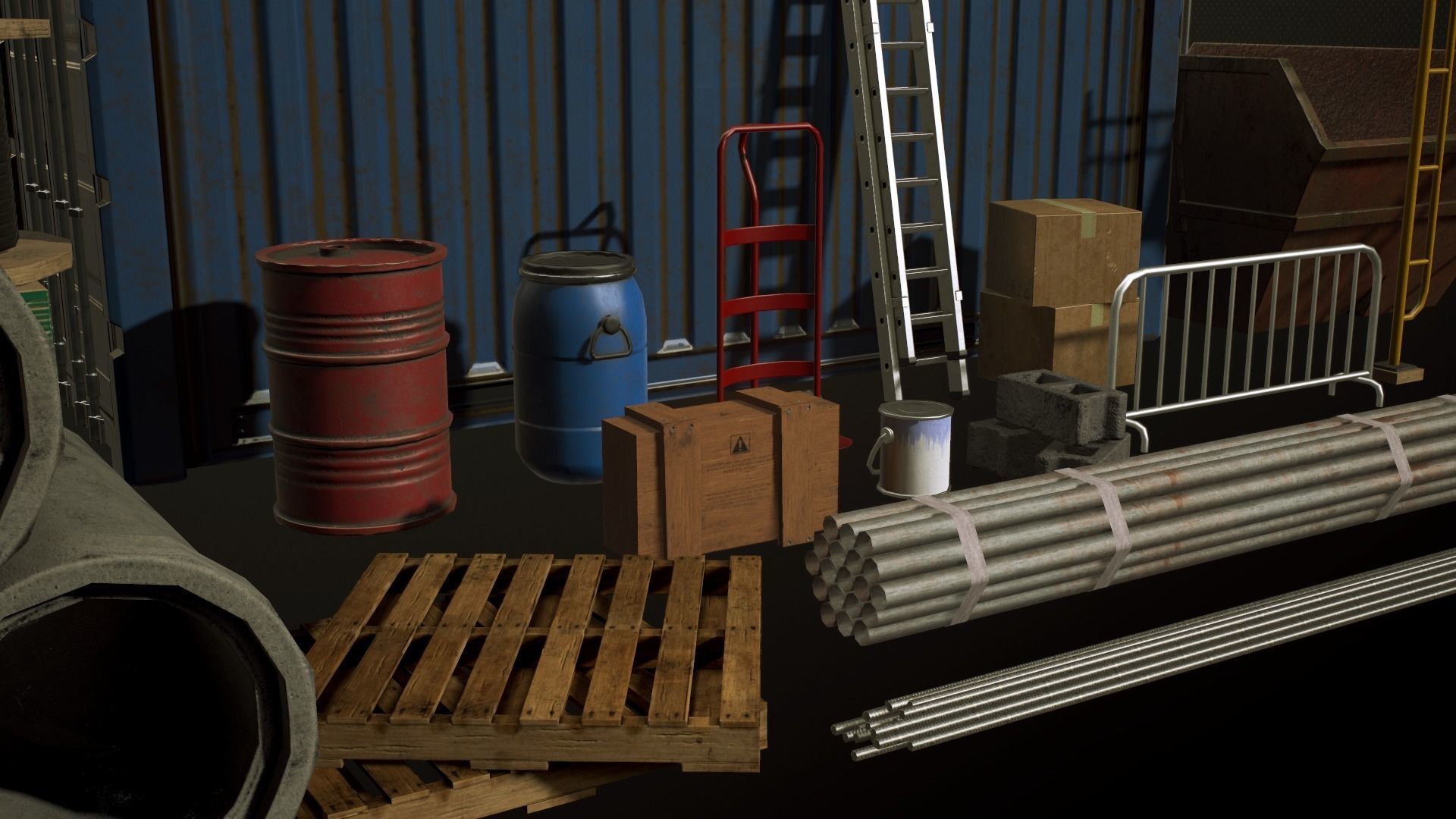 Construction Site Environment Assets - Low Poly Low-poly 3D model_4