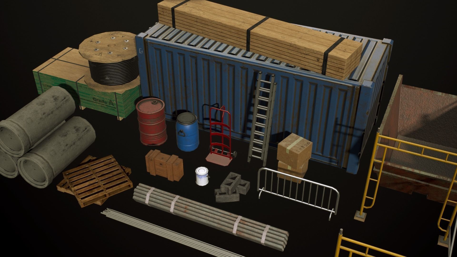 Construction Site Environment Assets - Low Poly Low-poly 3D model_8