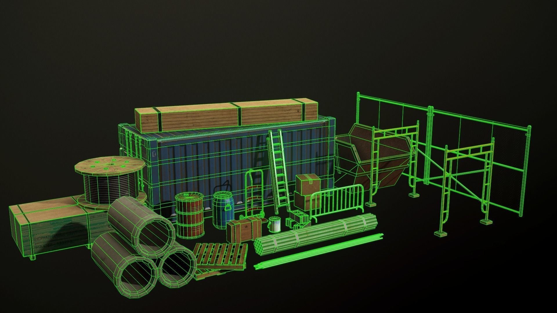 Construction Site Environment Assets - Low Poly Low-poly 3D model_2