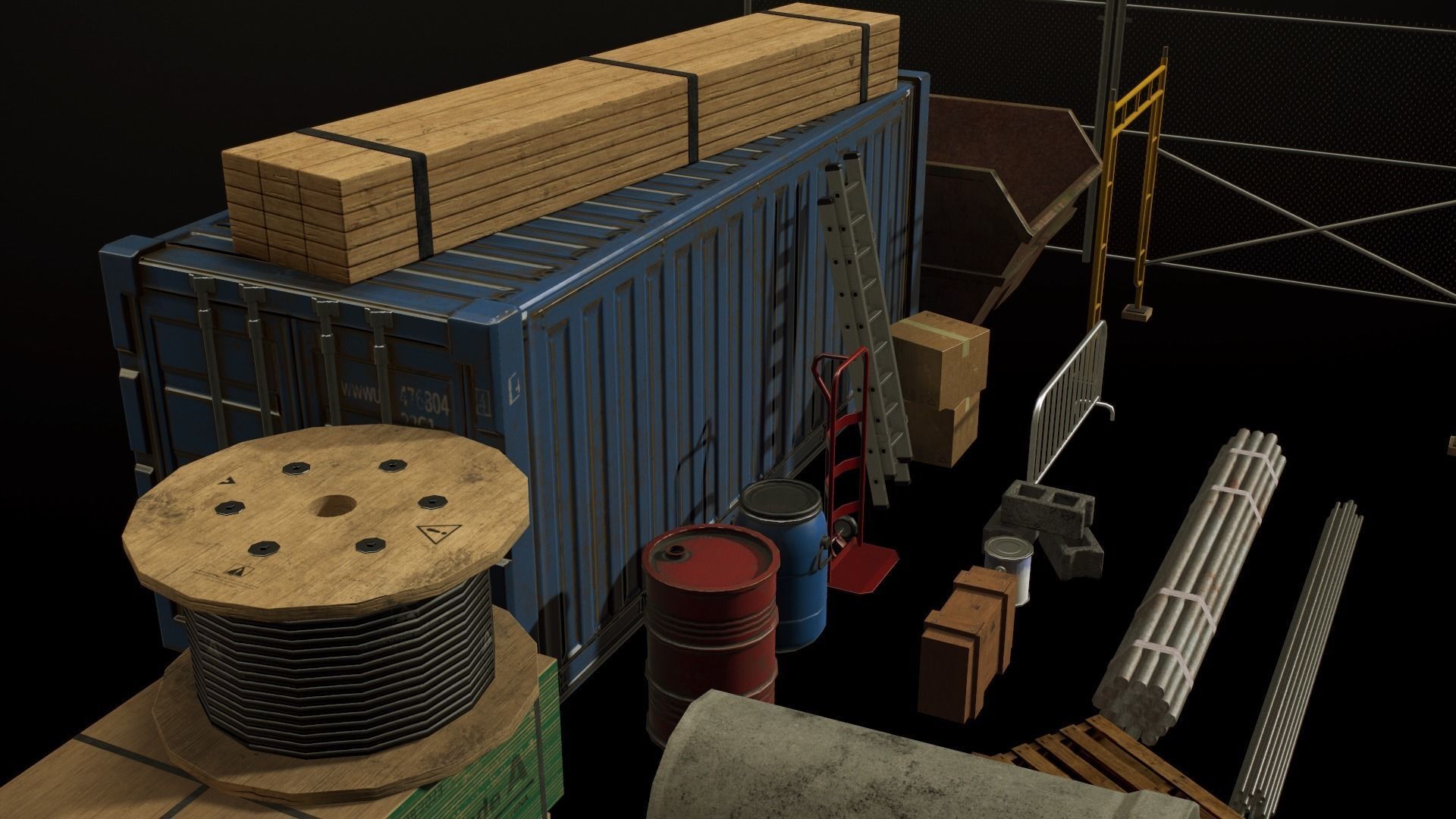 Construction Site Environment Assets - Low Poly Low-poly 3D model_3