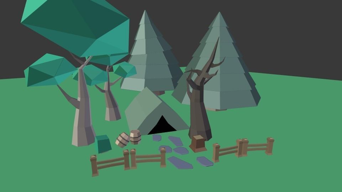 Low Poly Outdoor Pack