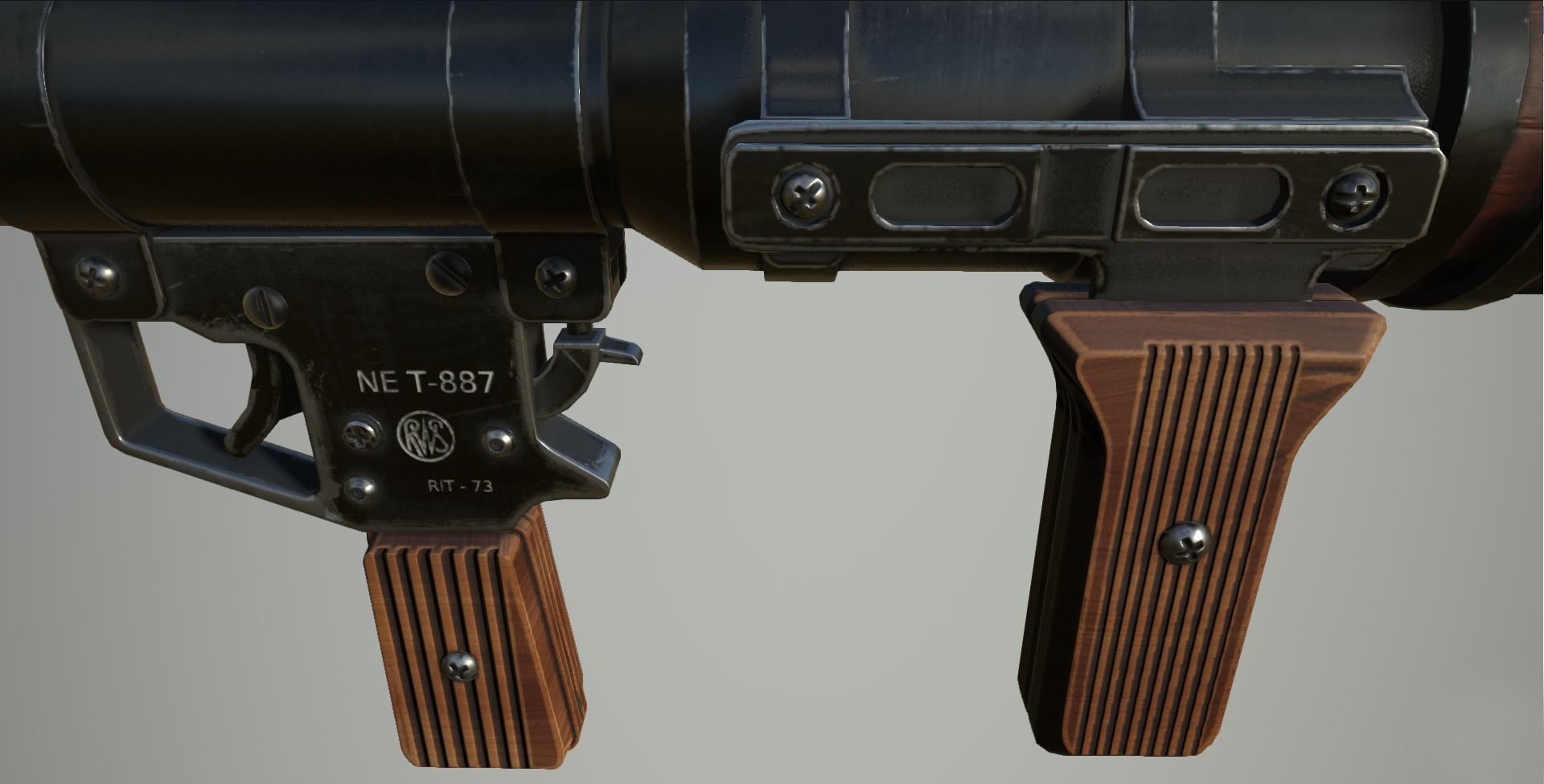 RPG-7 Launcher - low poly game assets Low-poly 3D model_3