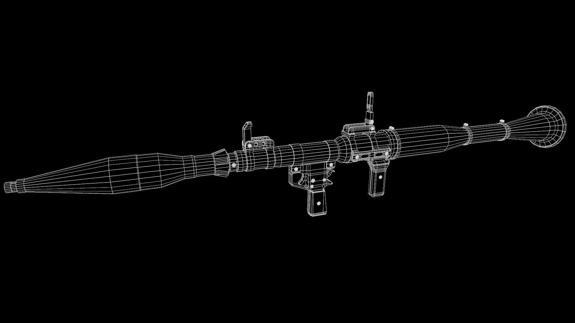 RPG-7 Launcher - low poly game assets Low-poly 3D model_10