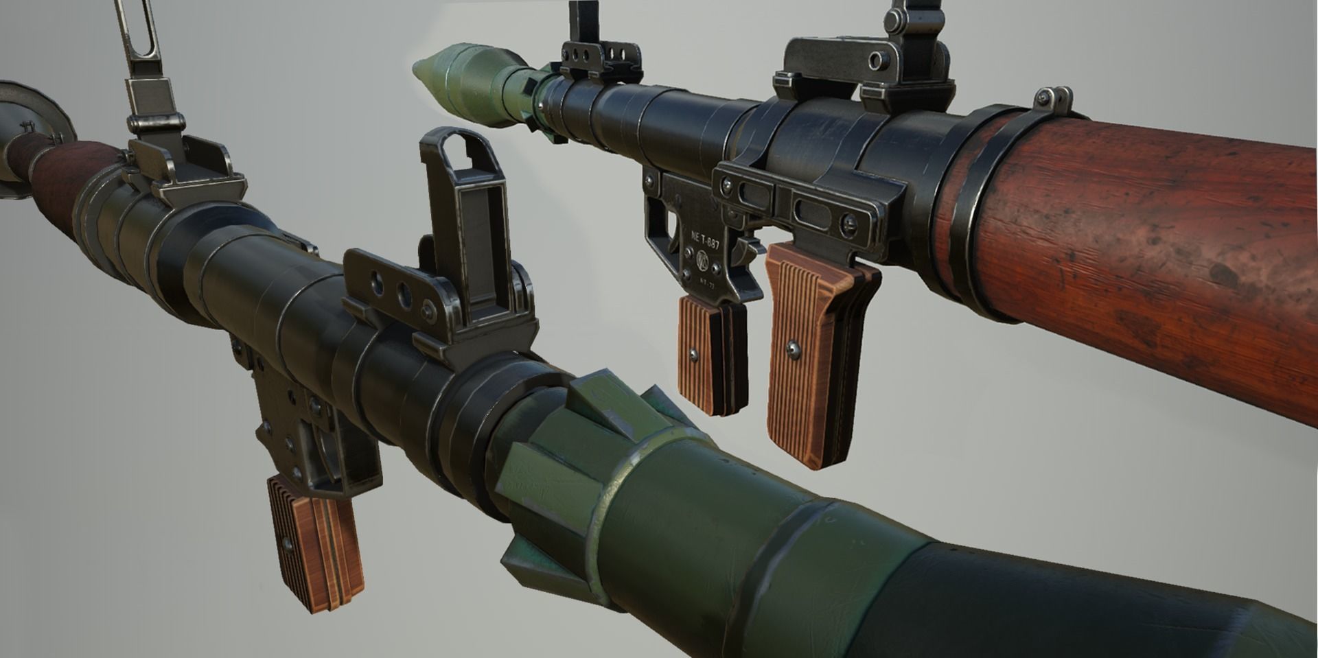 RPG-7 Launcher - low poly game assets Low-poly 3D model_6