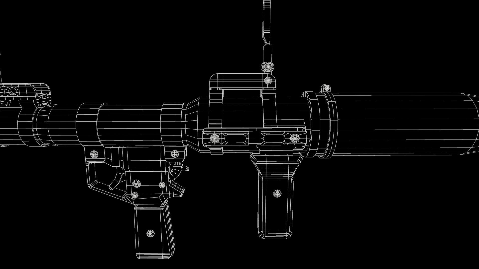 RPG-7 Launcher - low poly game assets Low-poly 3D model_11