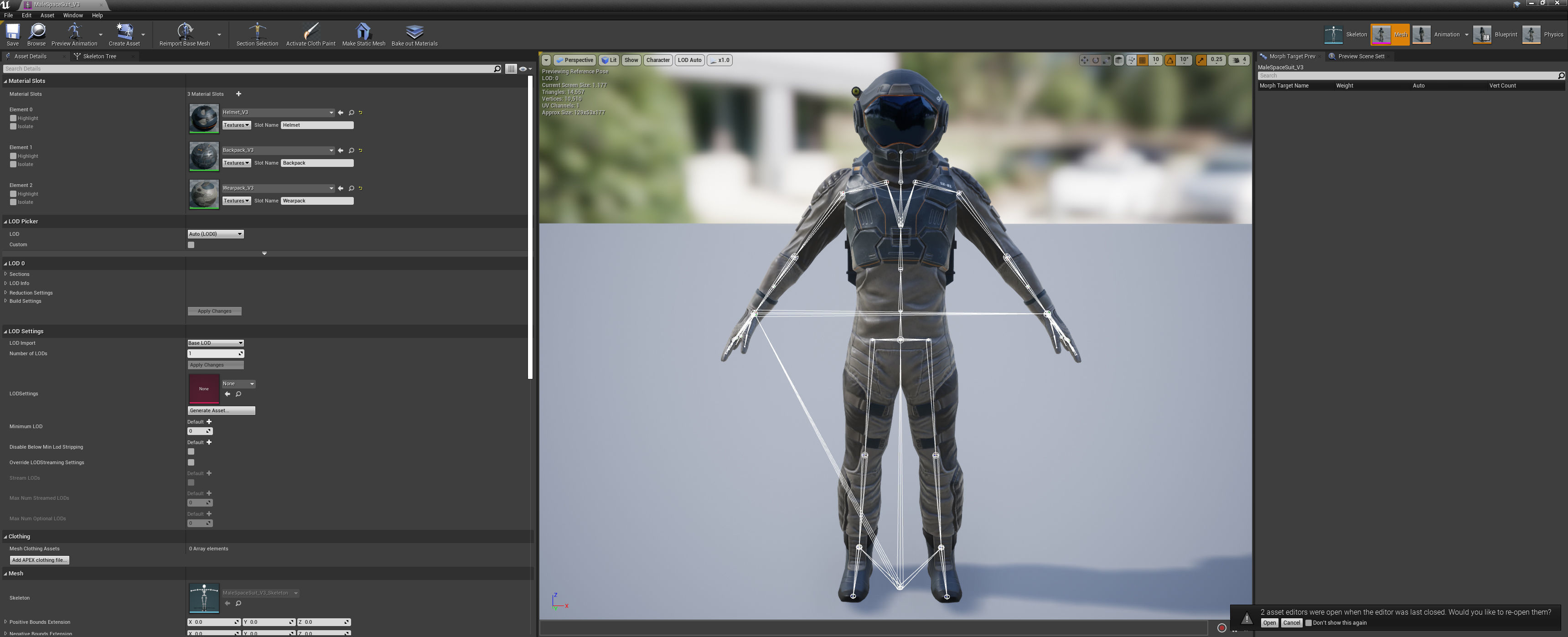 male Space Suit Low-poly 3D model_15