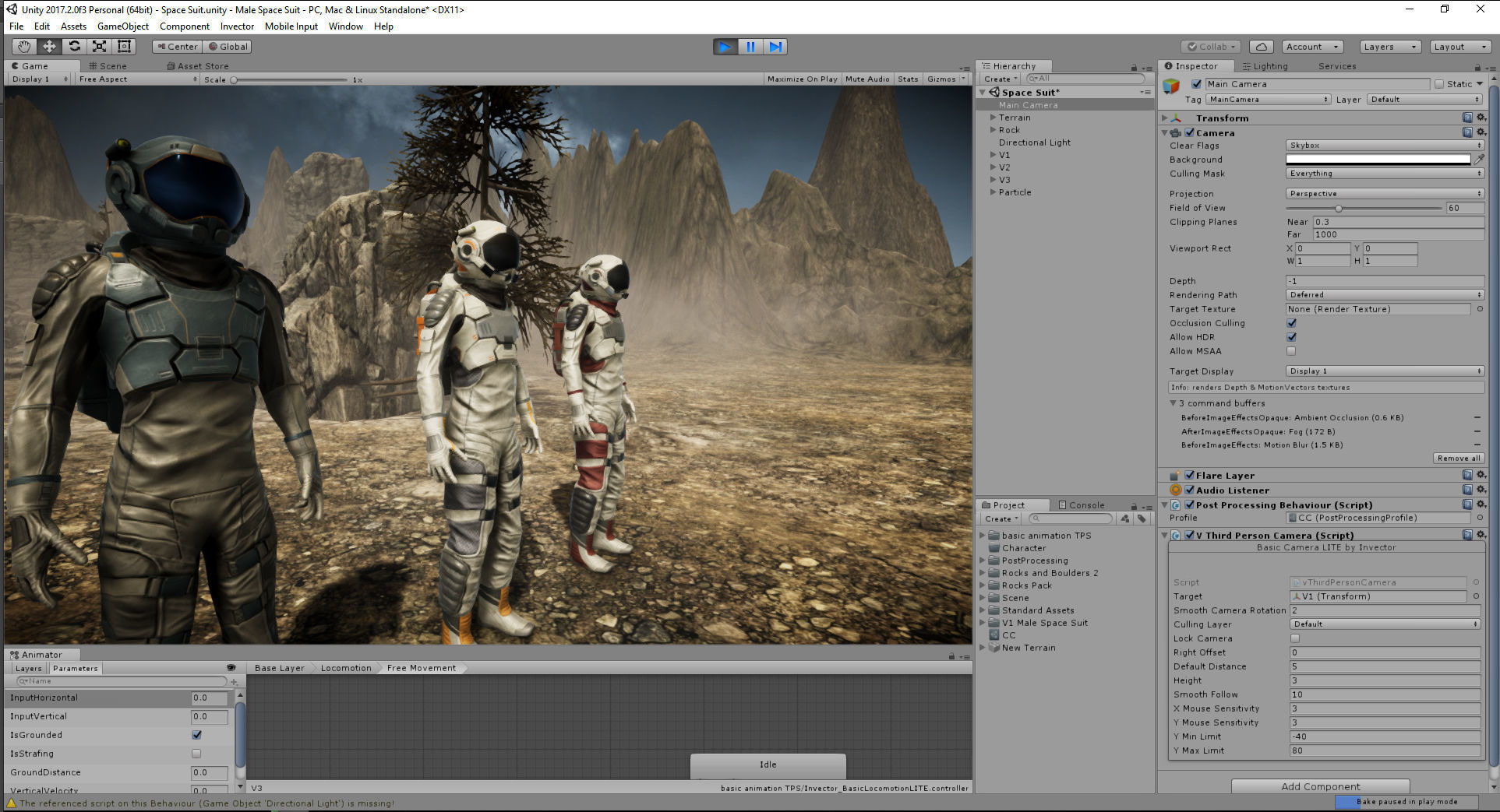 male Space Suit Low-poly 3D model_16