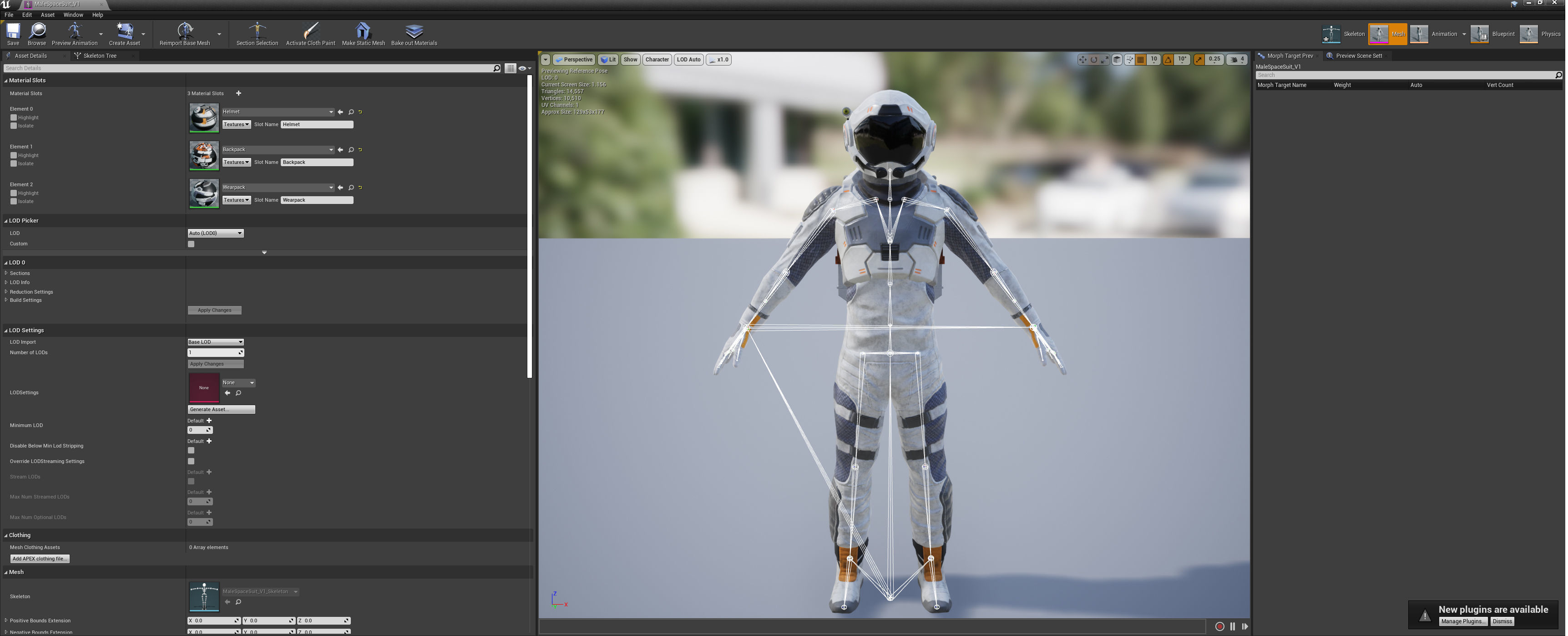 male Space Suit Low-poly 3D model_11