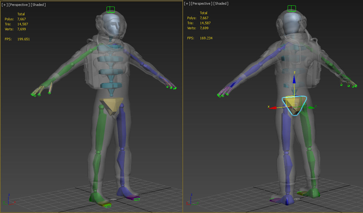 male Space Suit Low-poly 3D model_25