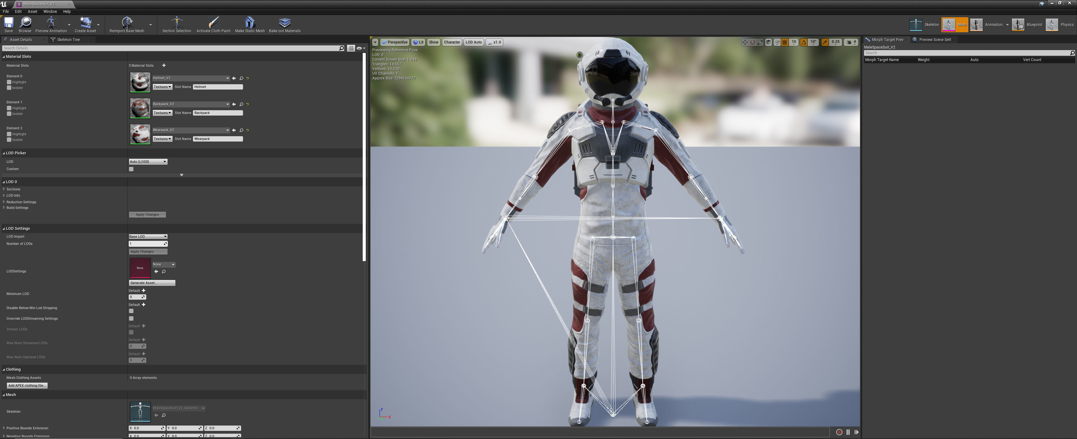 male Space Suit Low-poly 3D model_13