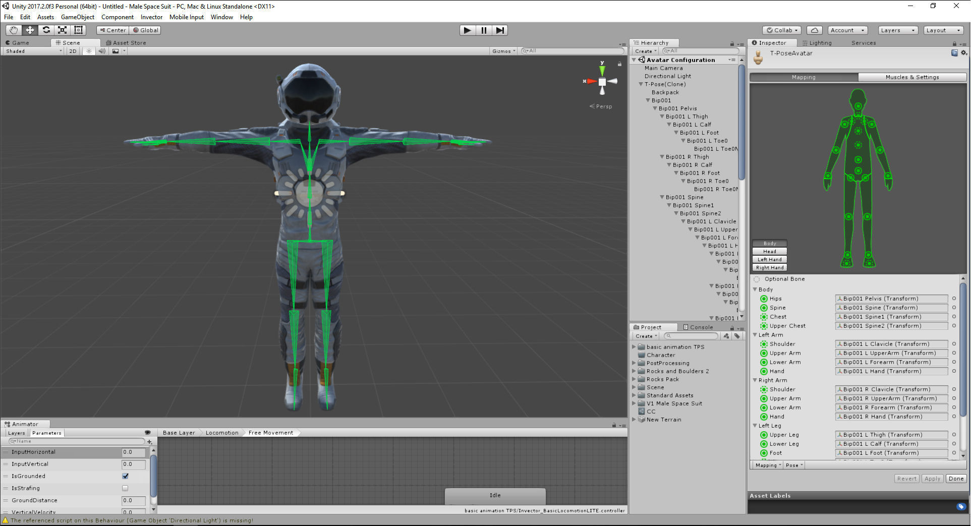 male Space Suit Low-poly 3D model_17