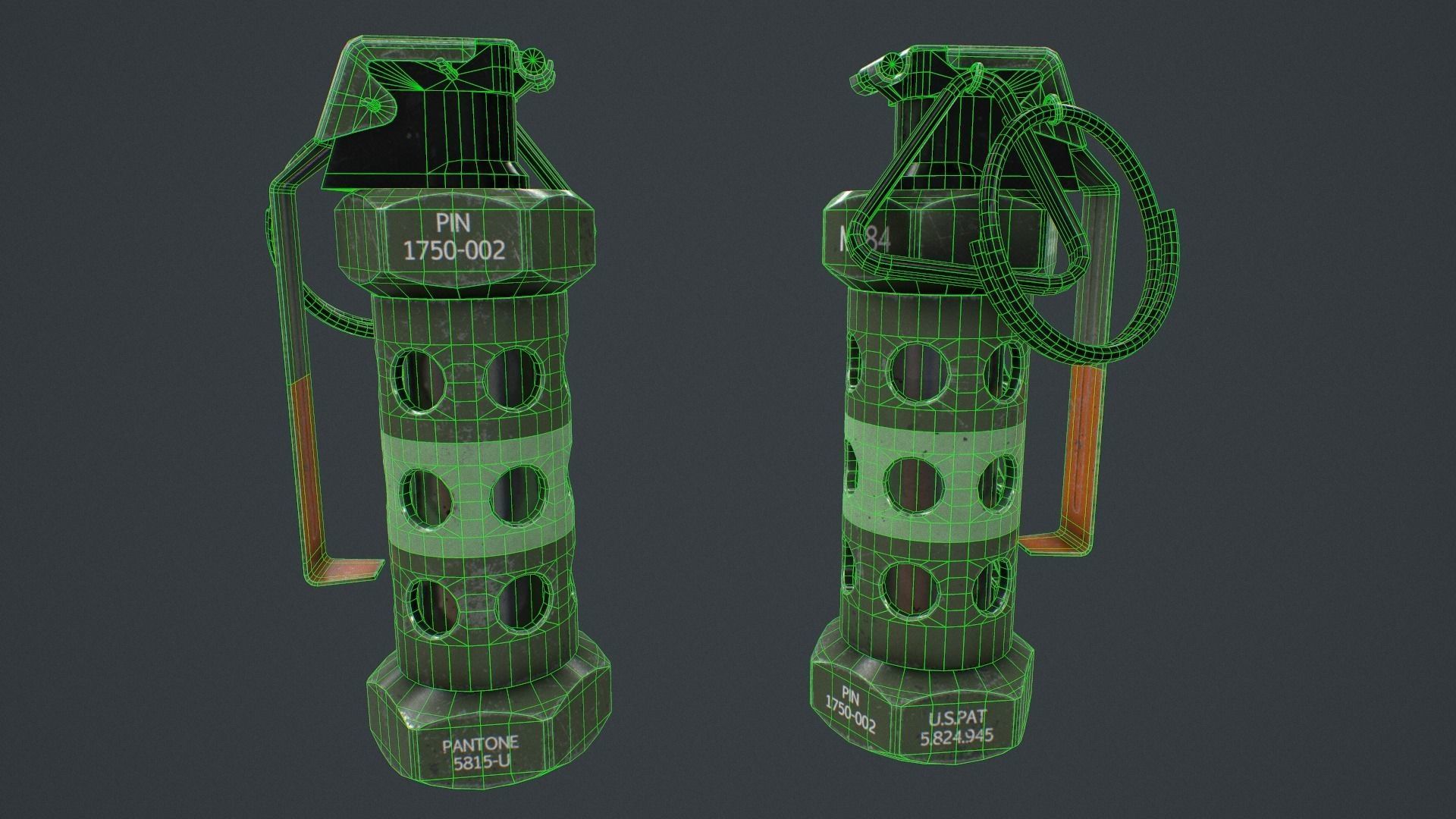 Stun Grenade - Low Poly Assets Low-poly 3D model_1