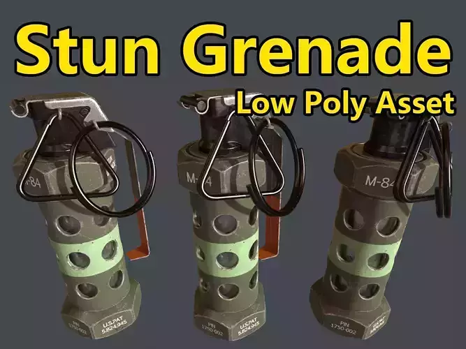 Stun Grenade - Low Poly Assets Low-poly 3D model