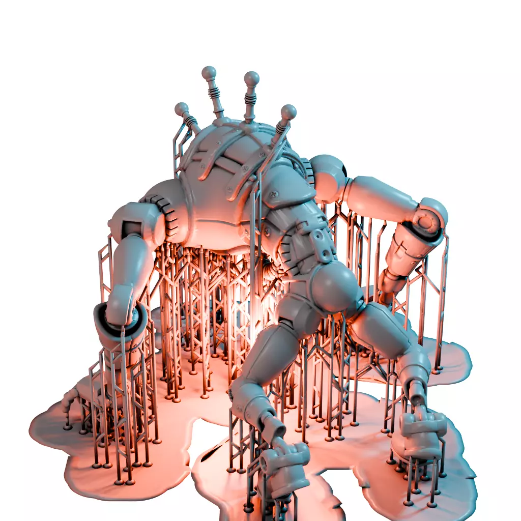 Scrapped Watchman III - Board Game Miniature STL 3D print model