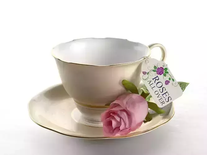 Composition Tea Cup and Rose