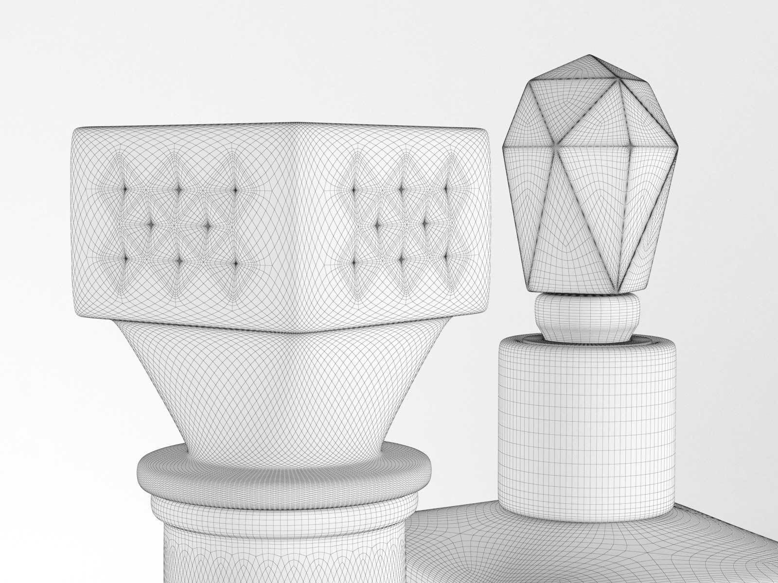 Crystal Drinking Set 3D model_2