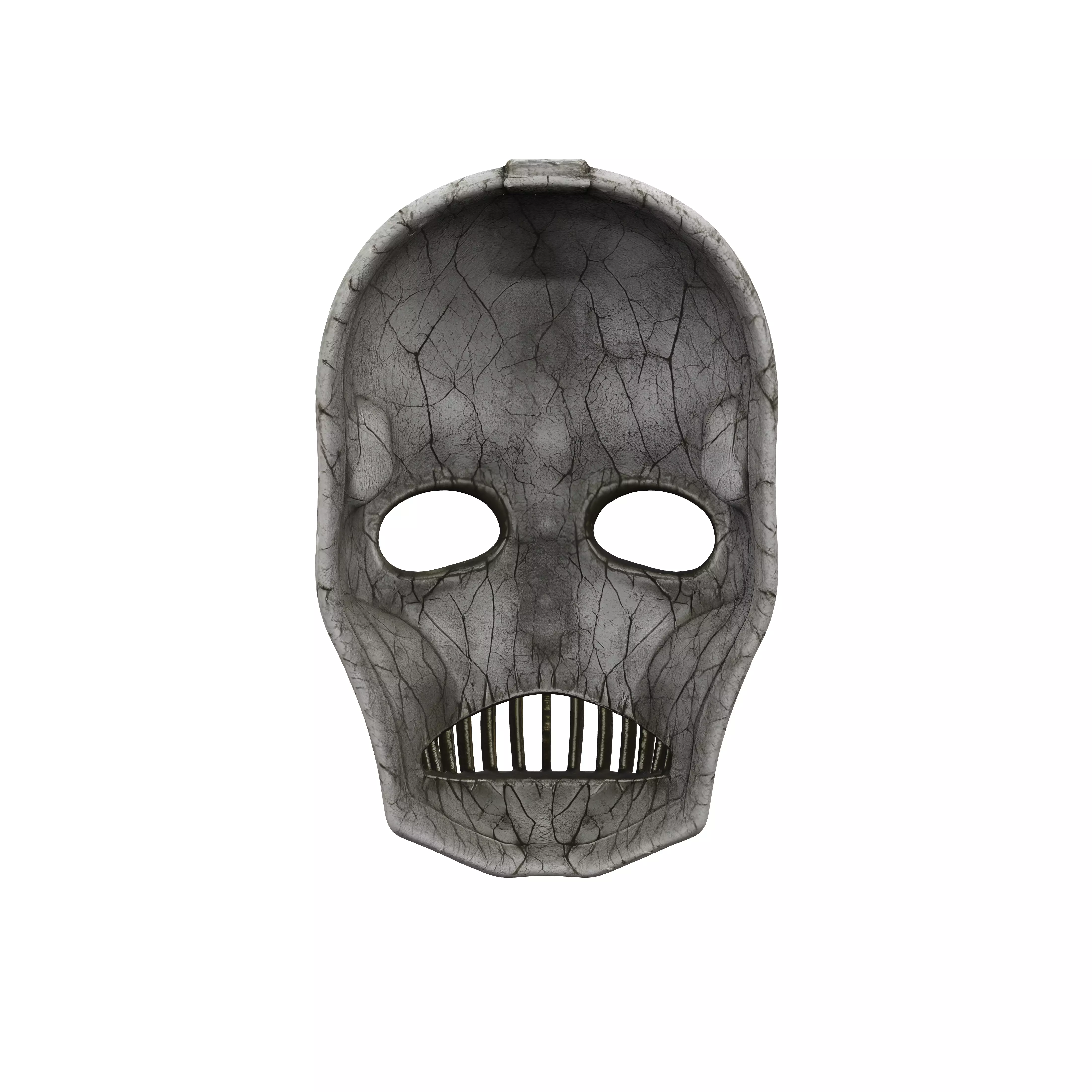 Cracked Iron Skull Mask 3D model