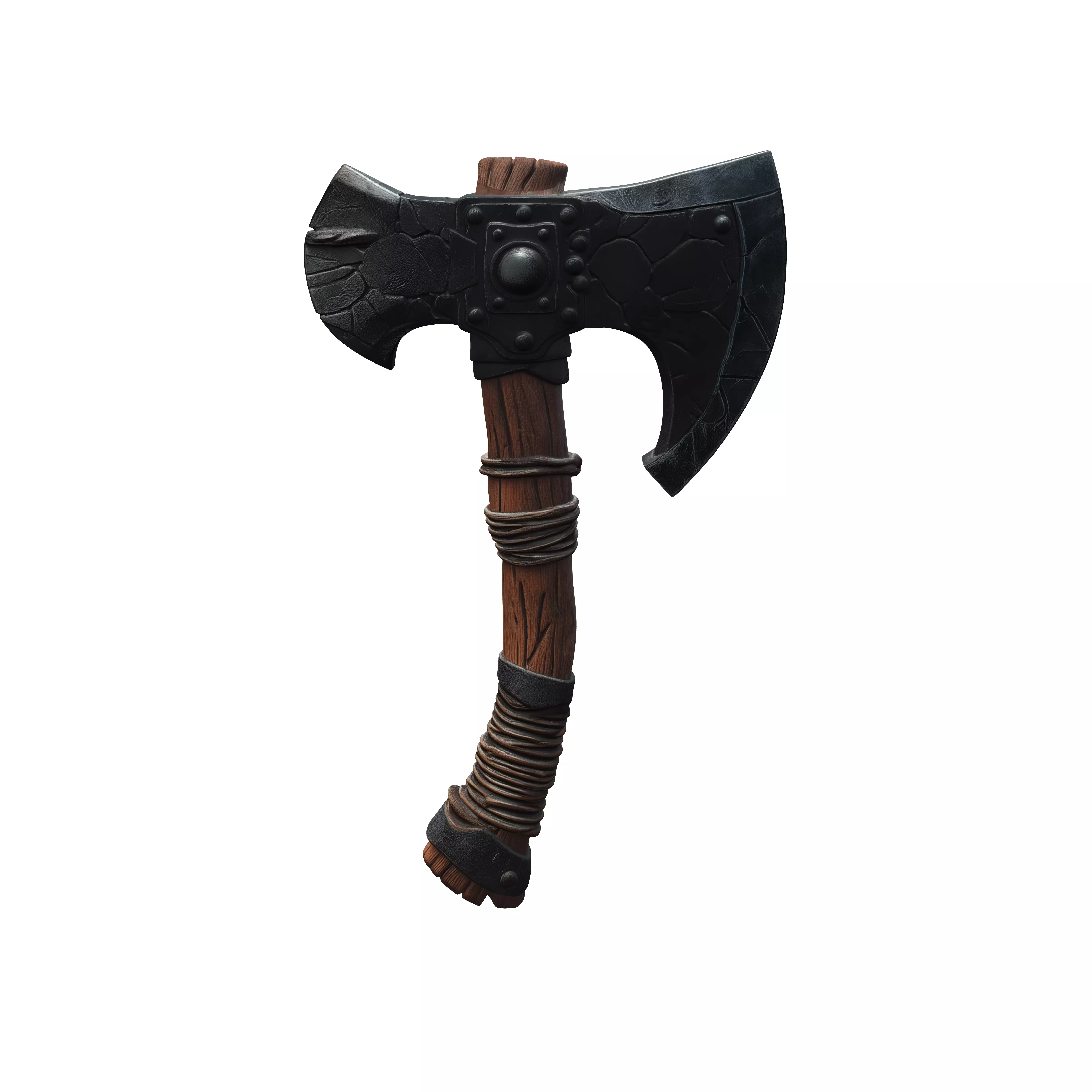 Cracked Steel War Axe 3D model
