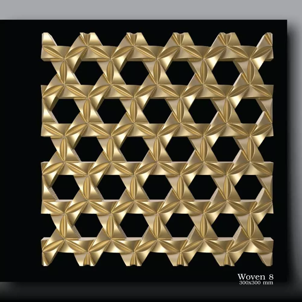 Woven3D Pattern CNC Partition Panel Decorate 3D model 3D print model