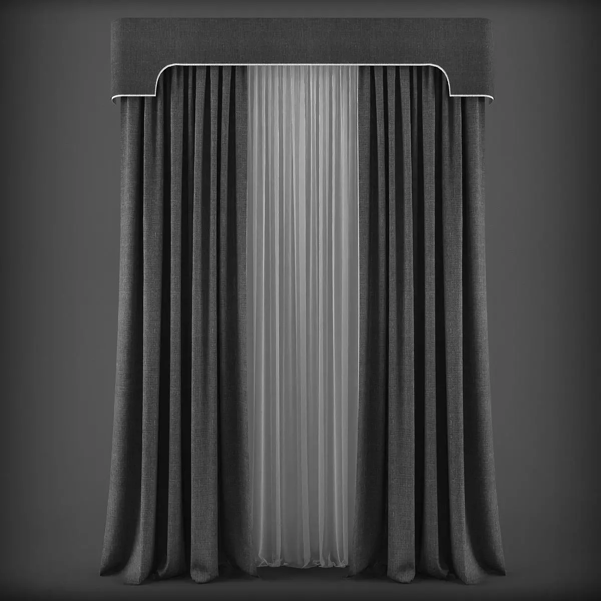 Curtain 3D model 269 Low-poly 3D model_0