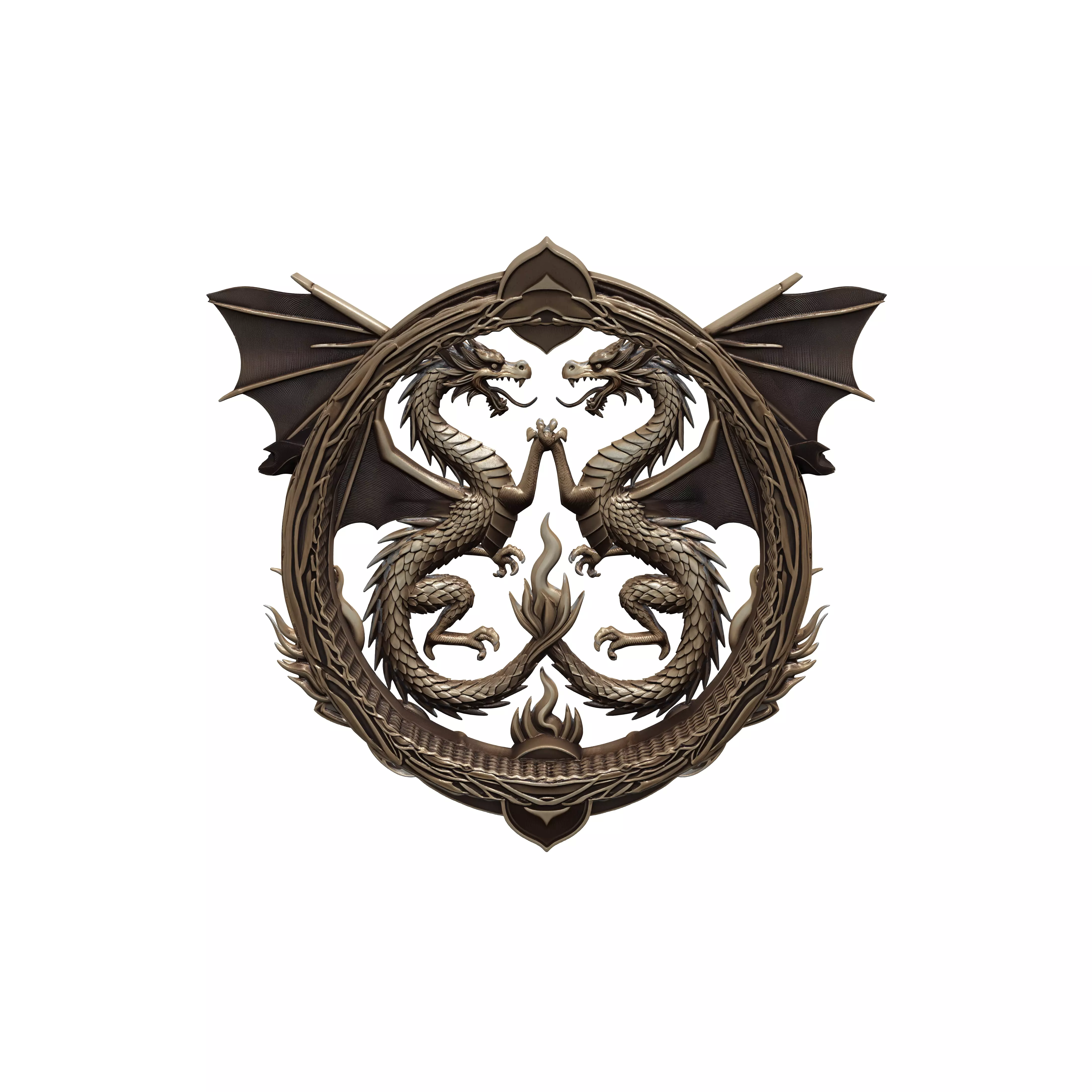Crest of the Twin Dragons 3D model