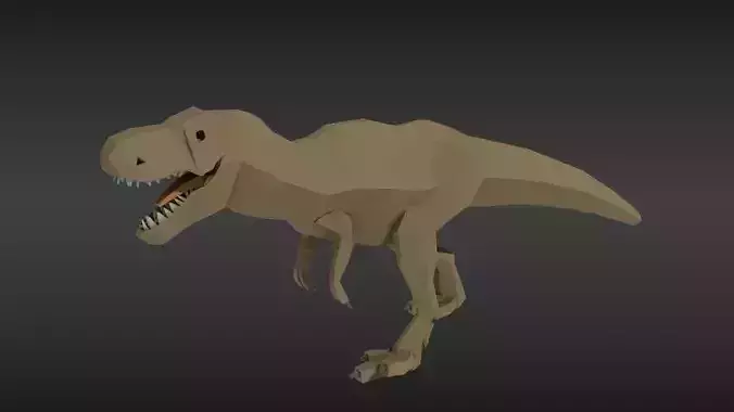 low poly trex t - rex
