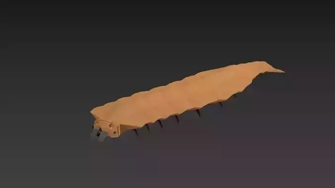low poly prehistoric centipede Low-poly 3D model