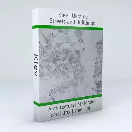Kiev Streets and Buildings 3D model