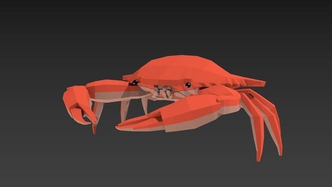 low poly crab Low-poly 3D model