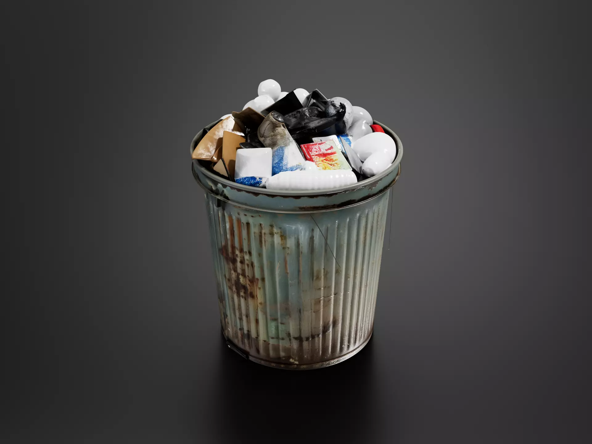Trash can 08 3D print model